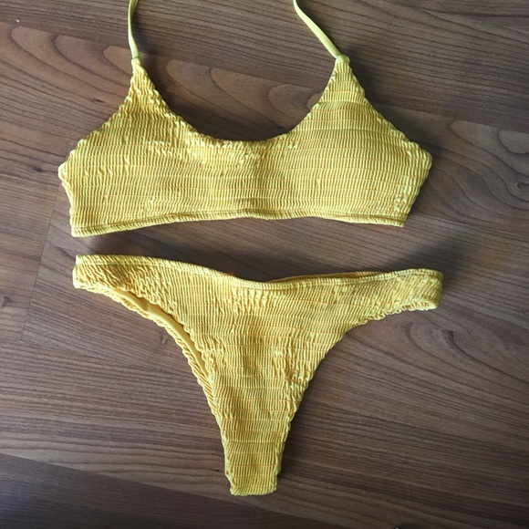 Zaful Padded Smocked Bralette Bikini Set - Picture 5 of 5